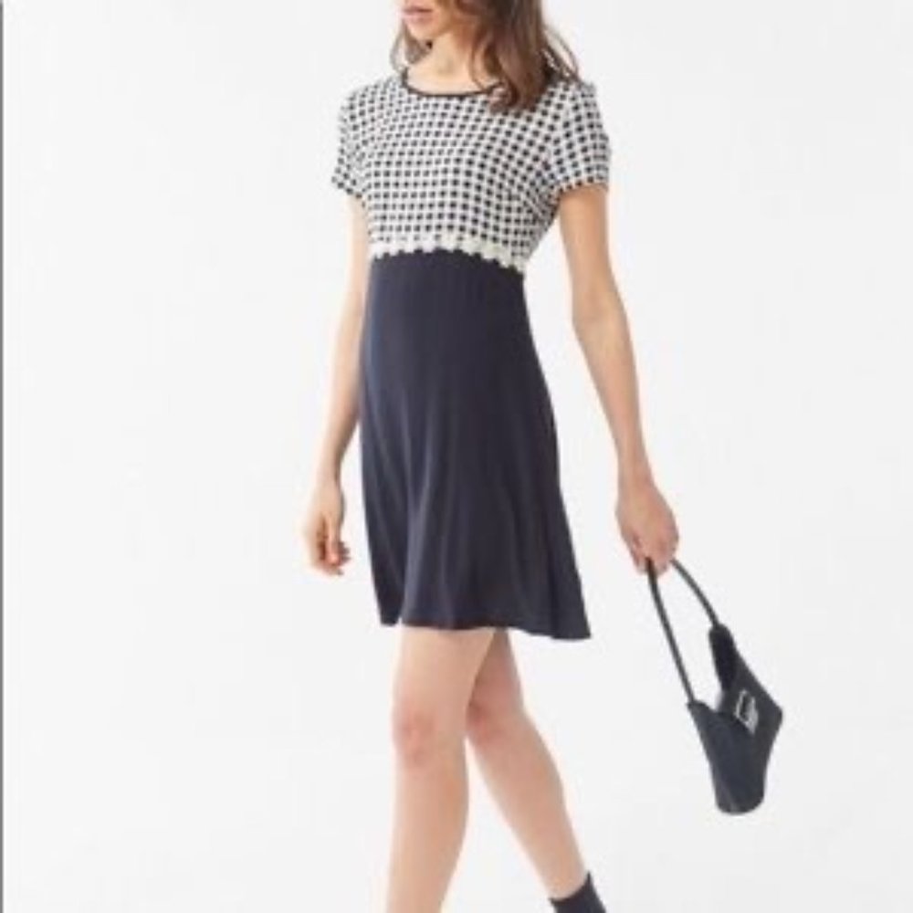 UO Checkered Daisy Dress